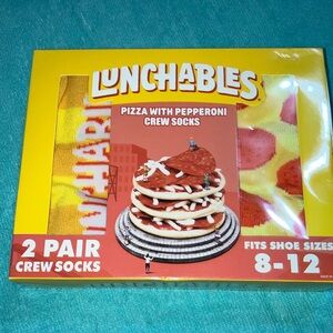 MAD Engine Lunchables Pepperoni Pizza Socks - Yellow and Red